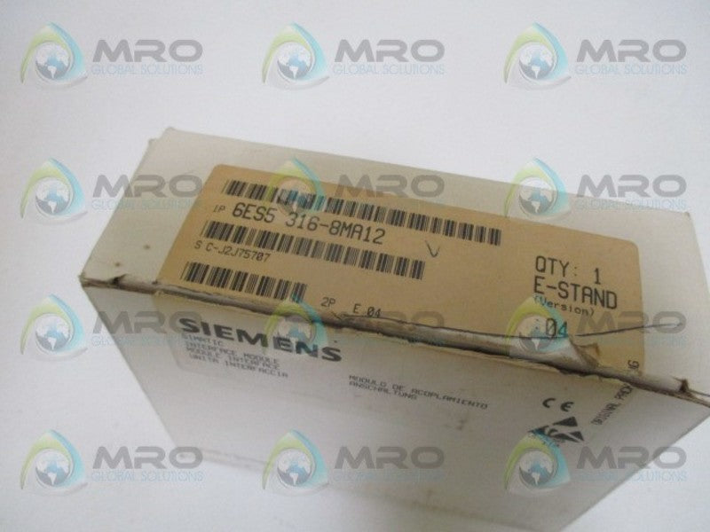 SIEMENS SIMATIC S5 6ES5316-8MA12 INTERFACE MODULE  NSMP
