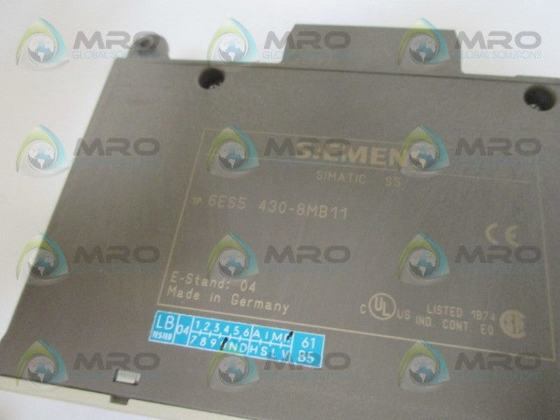 SIEMENS SIMATIC S5 6ES5430-8MB11 DIGITAL INPUT MODULE 24-60VDC NSMP