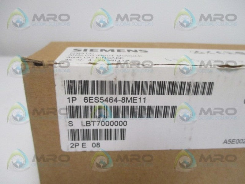 SIEMENS SIMATIC S5 6ES5464-8ME11 ANALOG INPUT MODULE NSMP