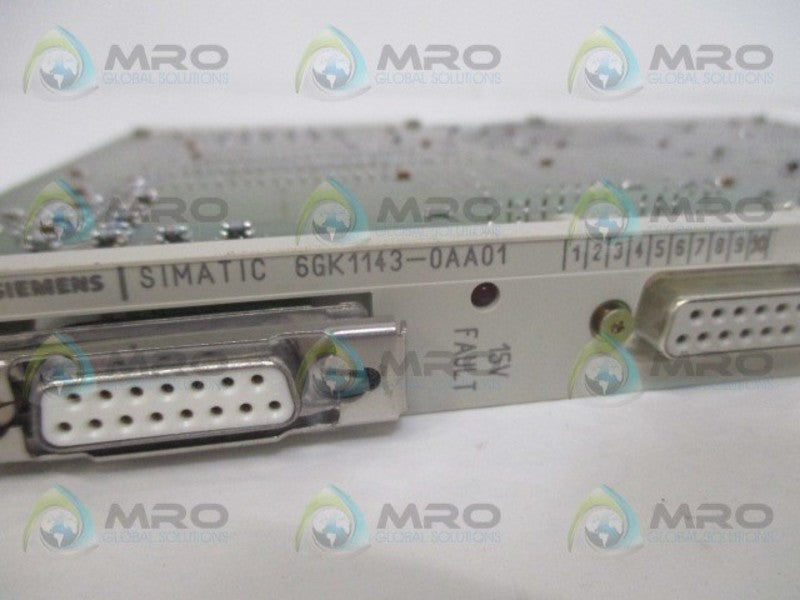 SIEMENS SIMATIC 6GK1543-1AA01 COMMUNITCATION MODULE (AS PICTURED) NSMP