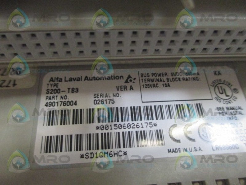 ALFA LAVAL S200-TB3 TERMINAL BLOCK INTERFACE NSMP