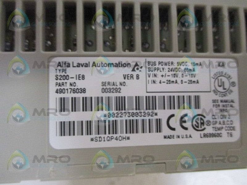 SPIRAX SARCO S200-IE8 ANALOG INPUT NSMP