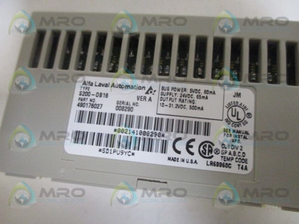 ALFA LAVAL S200-OB16 DIGITAL OUTPUT NSNP