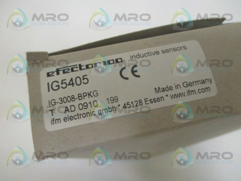 IFM EFECTOR IG5405 INDUCTIVE SENSOR IG-3008-BPKG NSMP