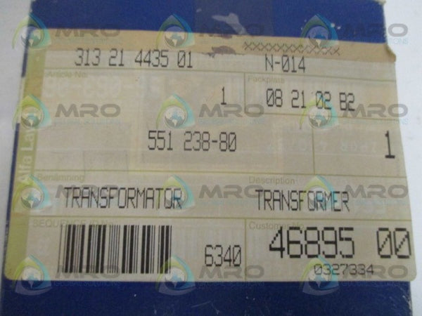 ALFA LAVAL 551238-80 TRANSFORMER NSMP