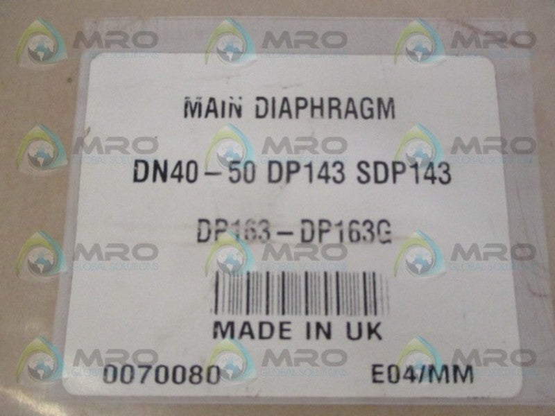 SPIRAX SARCO DP163 0070080 MAIN DIAPHRAGM (PKG OF 2) NSNP