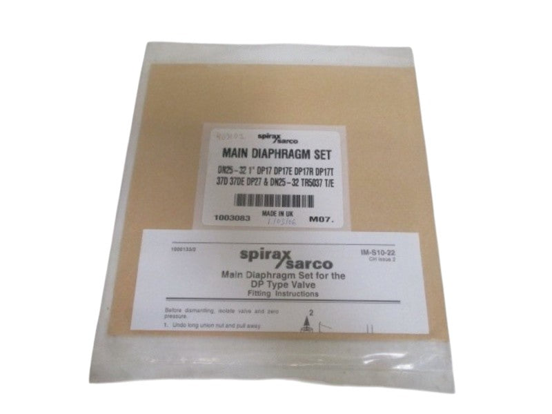 SPIRAX SARCO DP163 1003083 MAIN DIAPHRAGM SET 1" NSMP