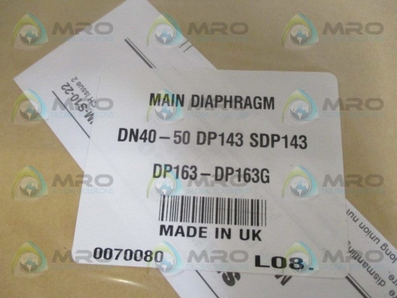 SPIRAX SARCO DP163 0070080 MAIN DIAPHRAGM NSMP