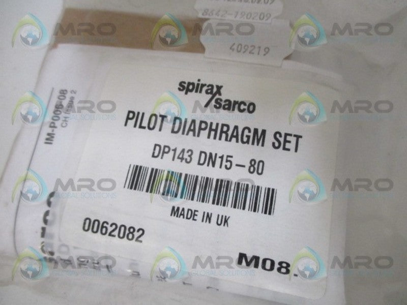 SPIRAX SARCO DP143 0062082 PILOT DIAPHRAGM SET NSMP