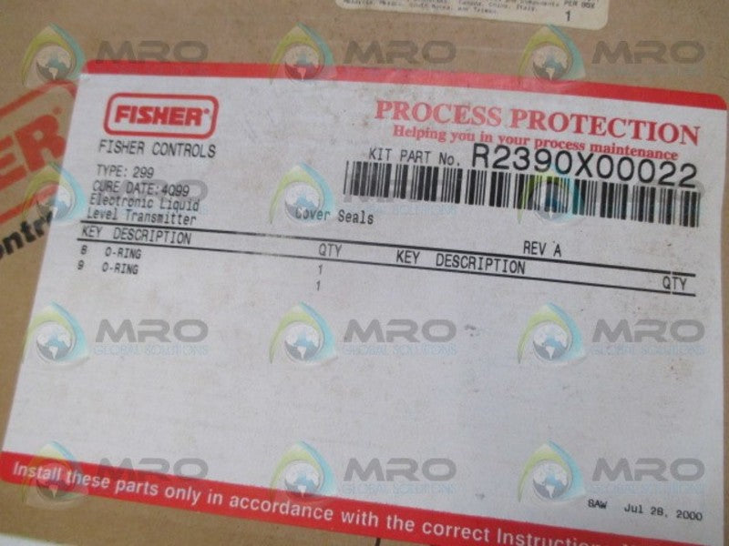 FISHER R2390X00022 O-RING KIT NSMP