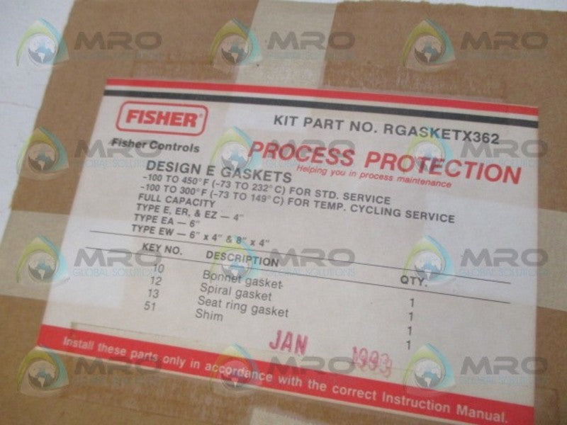 FISHER RGASKETX362 GASKET REPAIR KIT NSMP