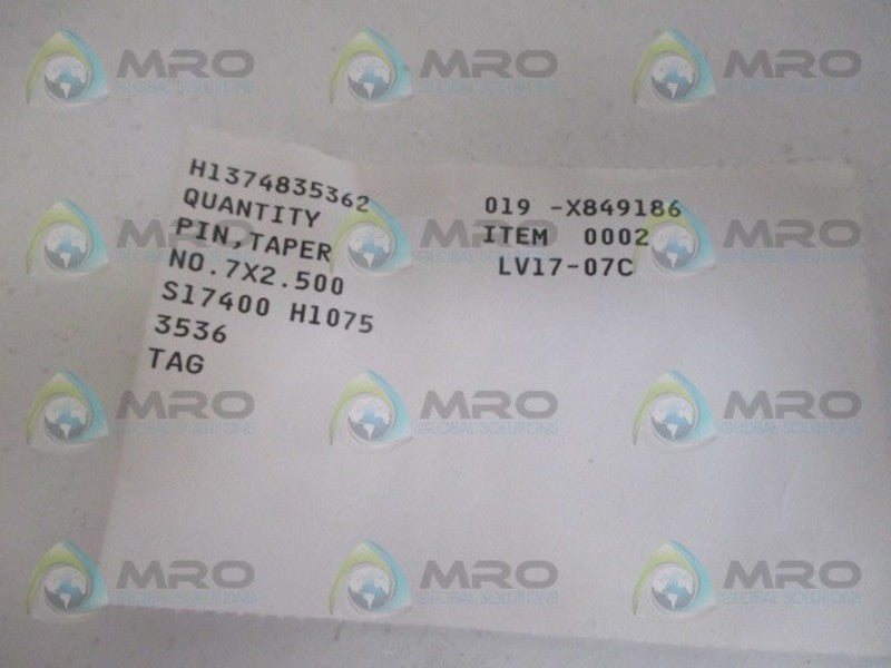 FISHER H1374835362 TAPER PIN NSNP