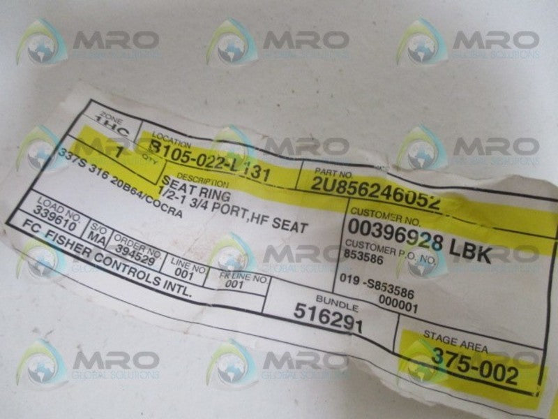 FISHER 2U856246052 SEAT RING NSNP