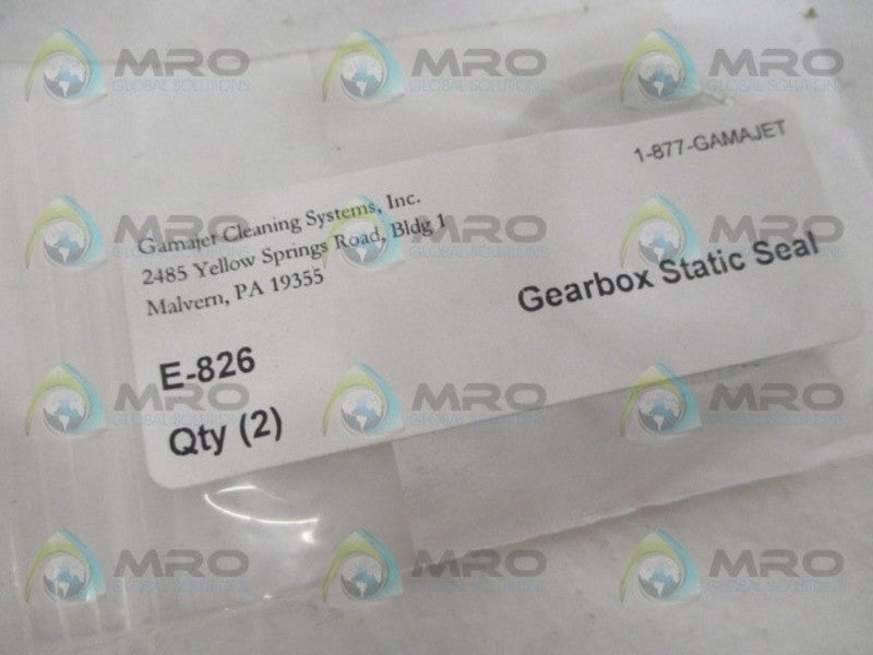 GAMAJET CLEANING SYSTEMS E-826 GEAR BOX STATIC SEAL NSMP