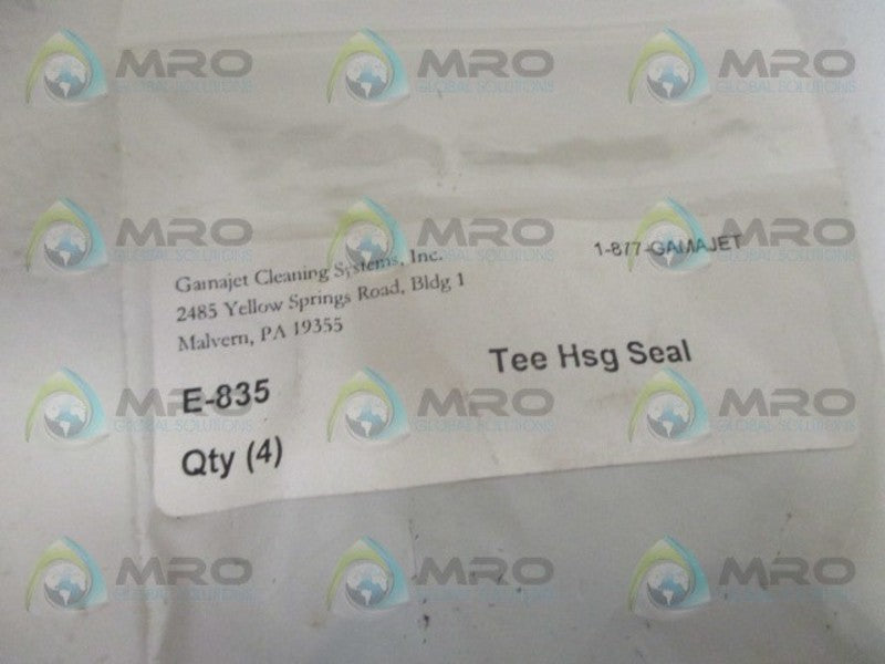 GAMAJET CLEANING SYSTEMS E-835 TEE HSG SEAL (PKG OF 4) NSMP