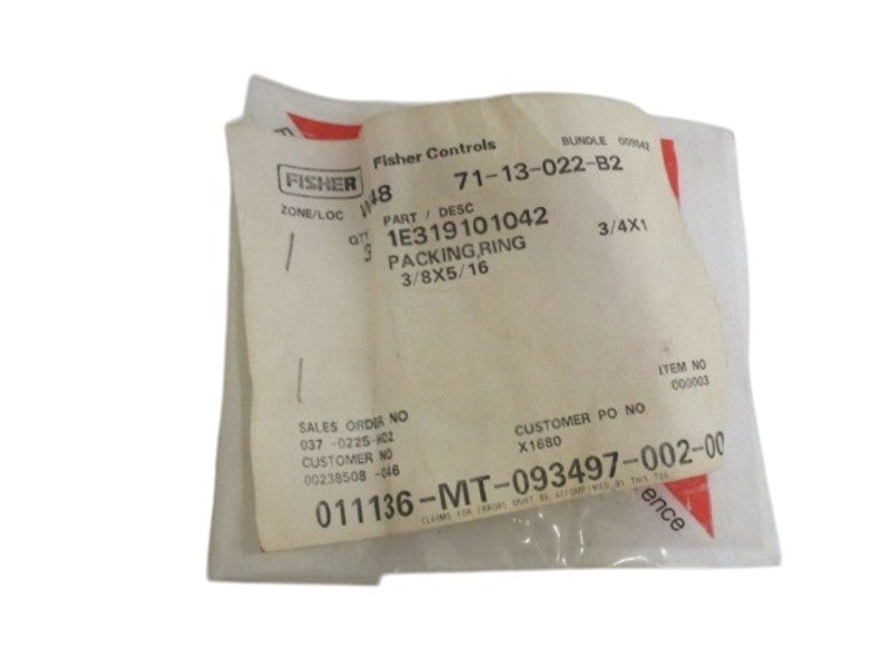 FISHER 1E319101042 PACKING RING (PKG OF 3) NSMP