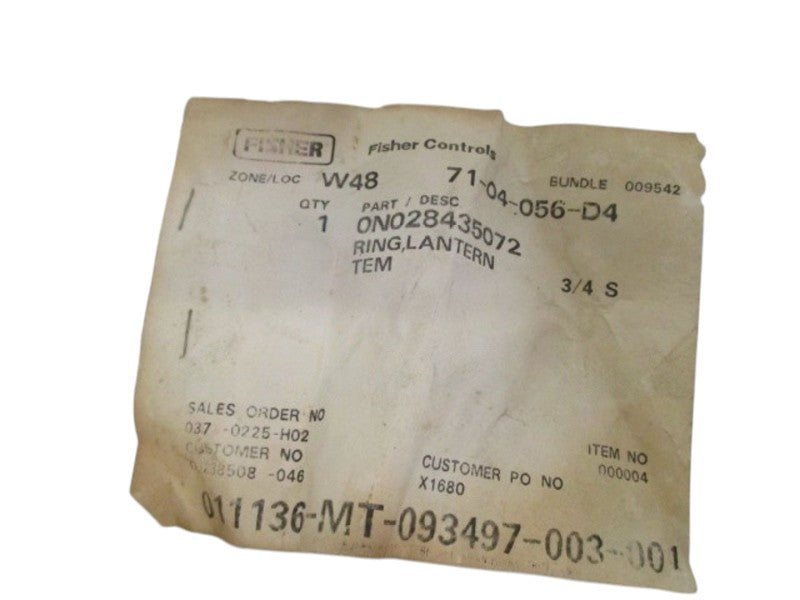 FISHER 0N028435072 LANTERN RING NSMP