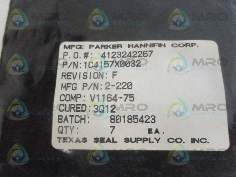 PARKER 1C4157X0032 O-RING NSNP IN BAG