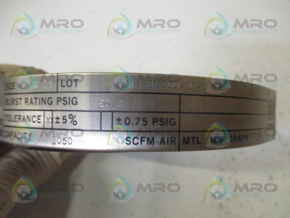 ZOOK M451-1.500-20-20-72 RUPTURE DISK  NSNP