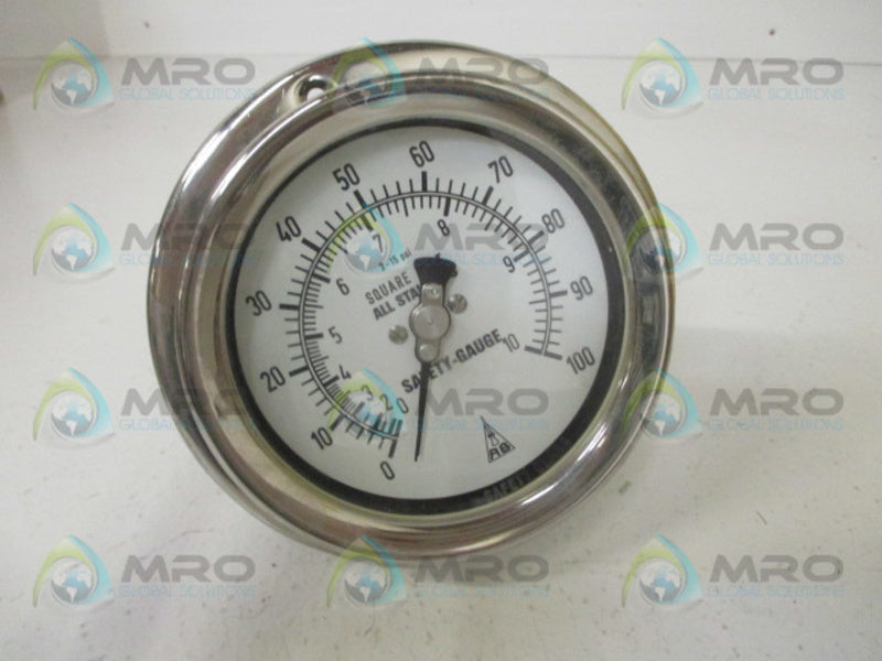 MCDANIEL CONTROLS REC SAFETY GAUGE 3-15PSI NSMP