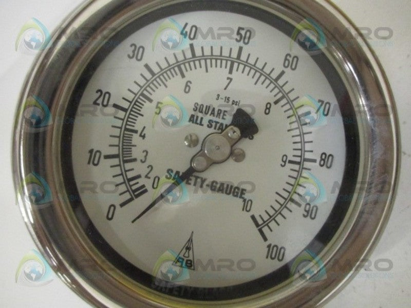 MCDANIEL CONTROLS REC SAFETY GAUGE 3-15PSI NSMP