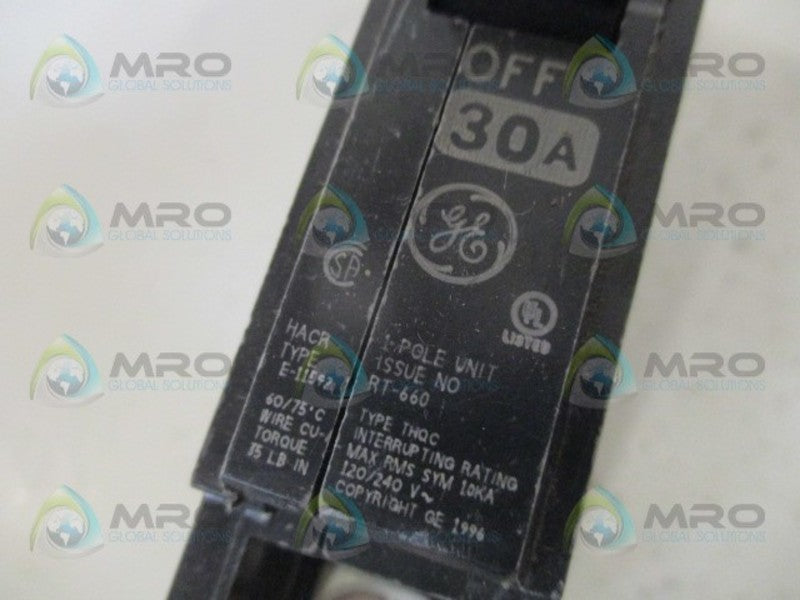 GENERAL ELECTRIC THQC130 CIRCUIT BREAKER 30A NSNP