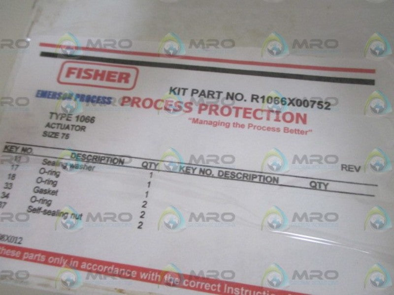 FISHER R1066X00752 KIT NSMP
