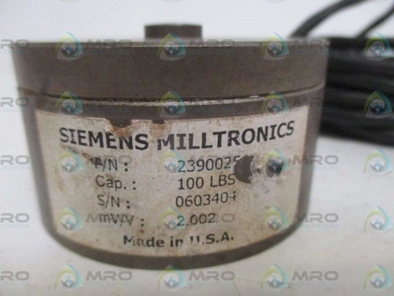 SIEMENS MILLTRONICS 2390025 LOAD CELL UNMP