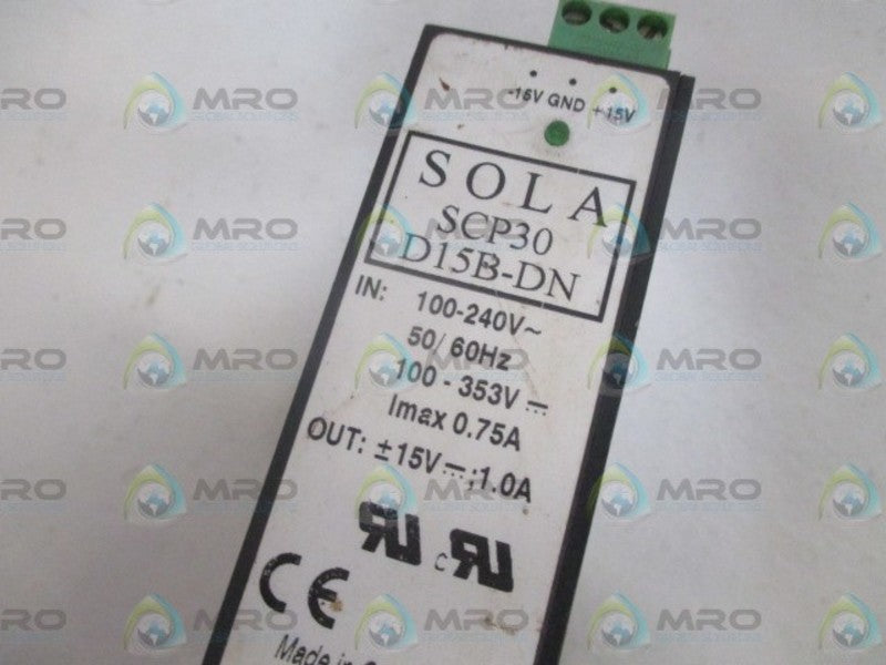 SOLA SCP30 D15B-DN POWER SUPPLY 100-240V UNMP