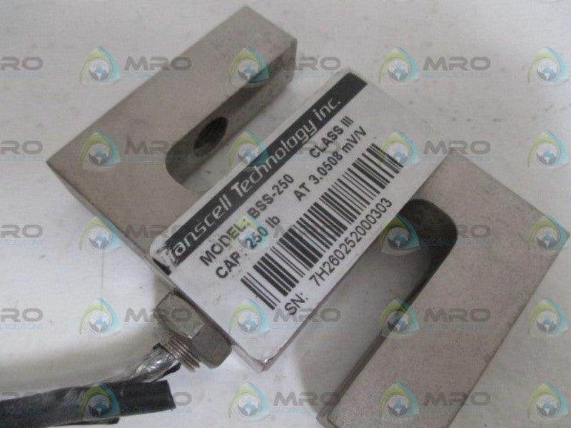 TRANSCELL TECHNOLOGY BSS-250 LOAD CELL  (AS PICTURED) UNMP