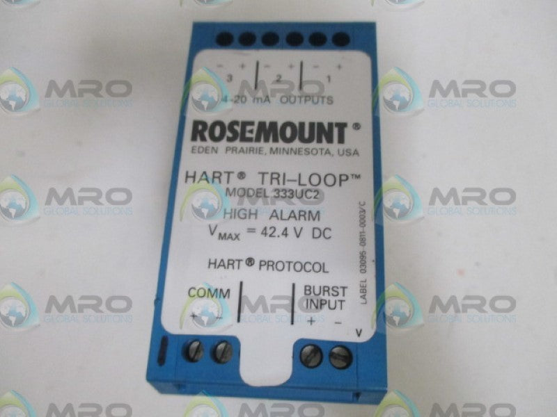 ROSEMOUNT 333UC2 SIGNAL CONVERTER UNMP