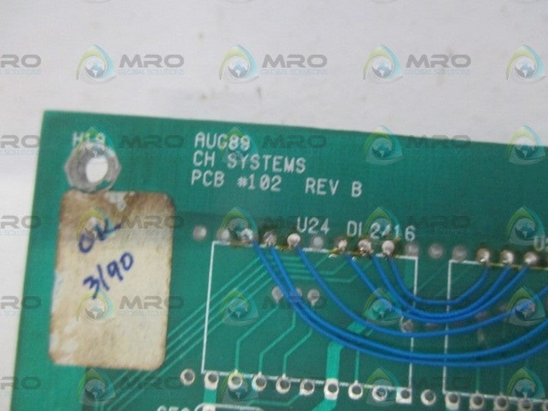 CH SYSTEMS PCB102 DATA ENTRY PCB UNMP