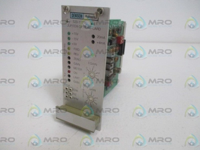 DENISON HYDRAULICS S20-11716 JUPITER OPTIONS CARD UNMP