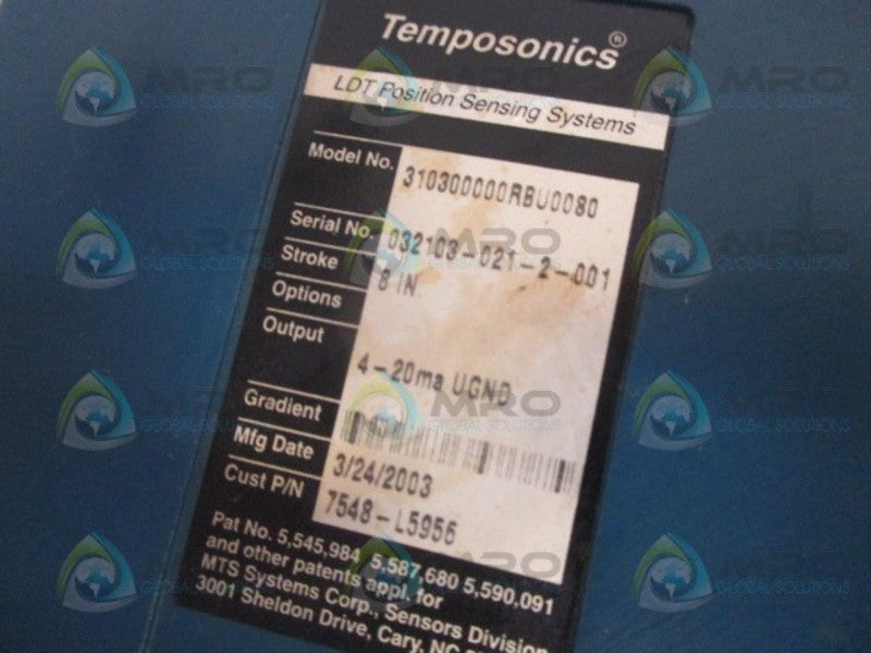 TEMPOSONICS 310300000RBU0080 LTD POSITION SENSING SYSTEM UNMP