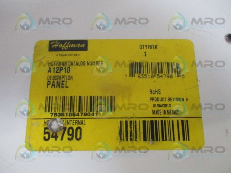 HOFFMAN A12P10 PANEL UNMP