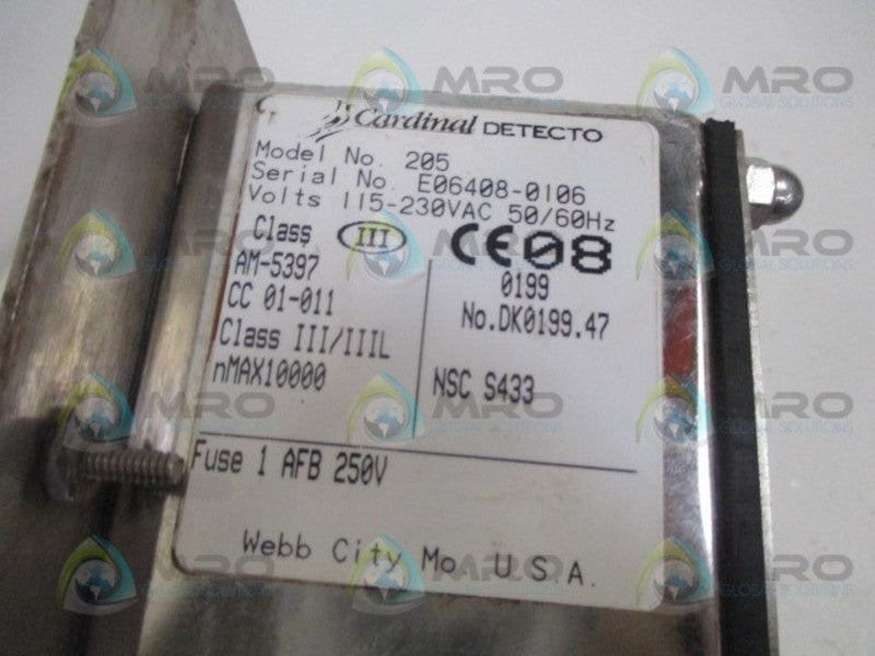 CARDINAL DETECTO 205 WEIGHT INICATOR (AS PICTURED) UNMP