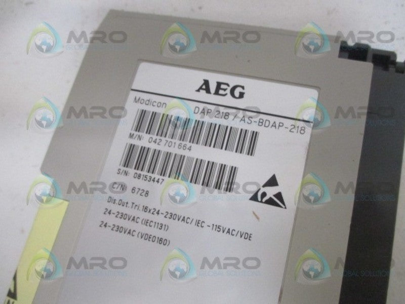 AEG MODICON DAP218/ AS-BDAP-218 OUTPUT MODULE *NEW IN BOX*