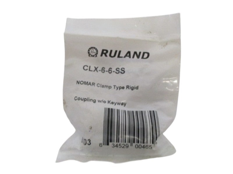 RULAND CLX-6-6-SS COUPLING WITH OUT KEY  NSMP