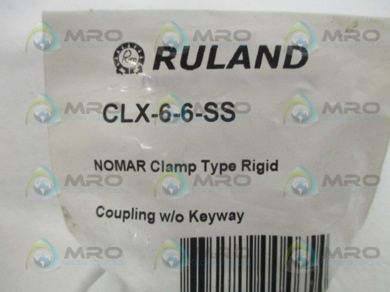 RULAND CLX-6-6-SS COUPLING WITH OUT KEY  NSMP