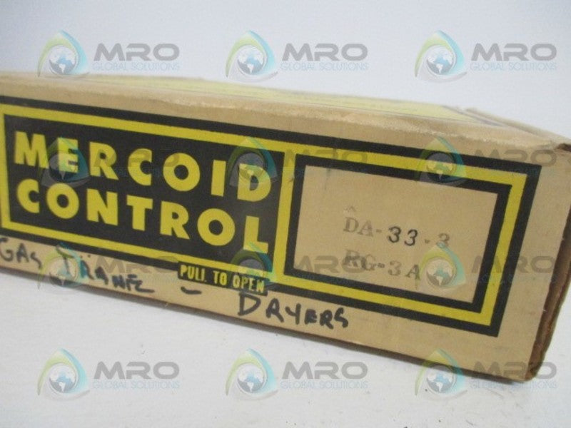MERCOID CONTROLS DA-33-3 PRESSURE CONTROL 20PSIG NSMP