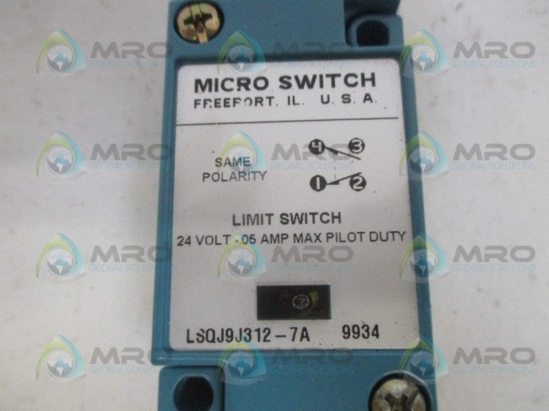 MICRO SWITCH LSQJ9J312-7A LIMIT SWITCH 24V NSNP