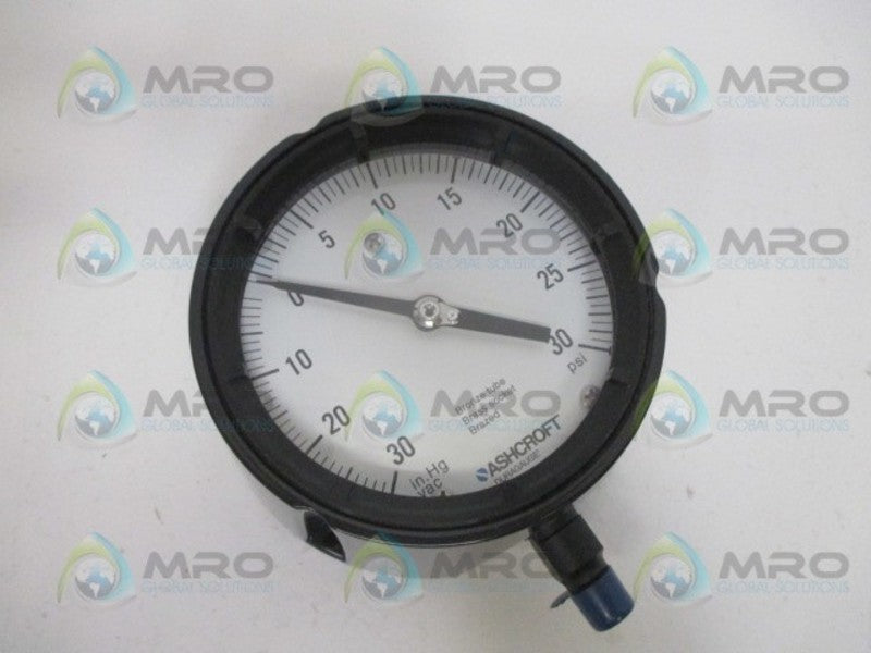 ASHCROFT DURAGAUGE 45-1279-AS-02L-30IMV&30# PRESSURE GAUGE NSMP