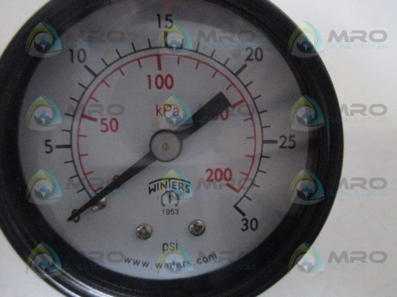 WINTERS E1403 PRESSURE GAUGE 2" 0/30PSI 200KPA NSMP