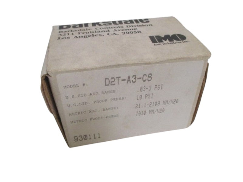 BARKSDALE D2T-A3-CS PRESSURE SWITCH 10PSI NSMP