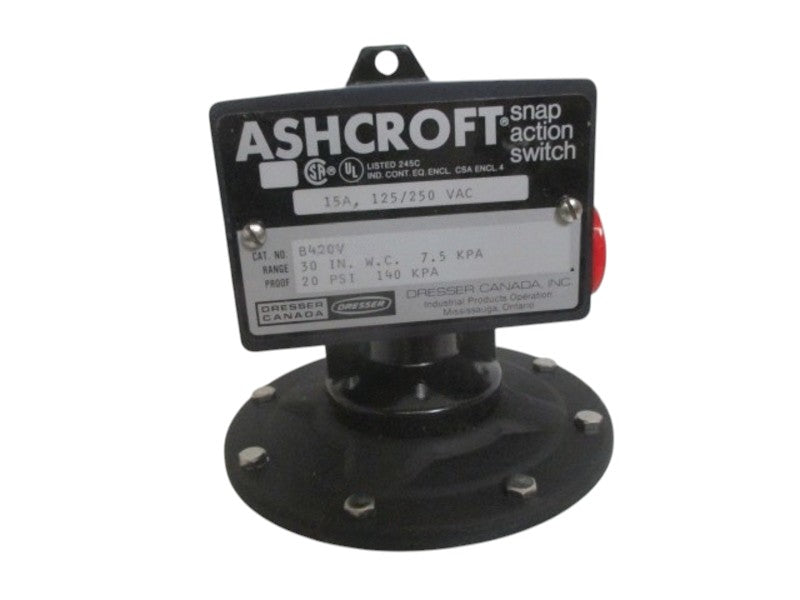 ASHCROFT B420V PRESSURE SWITCH 30" WC NSNP