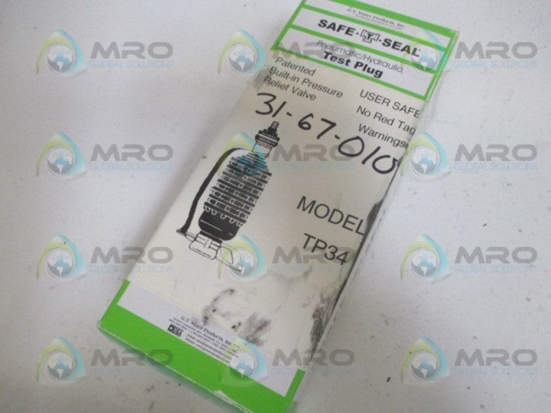SAFE-T-SEAL TP34 TEST PLUG NSMP