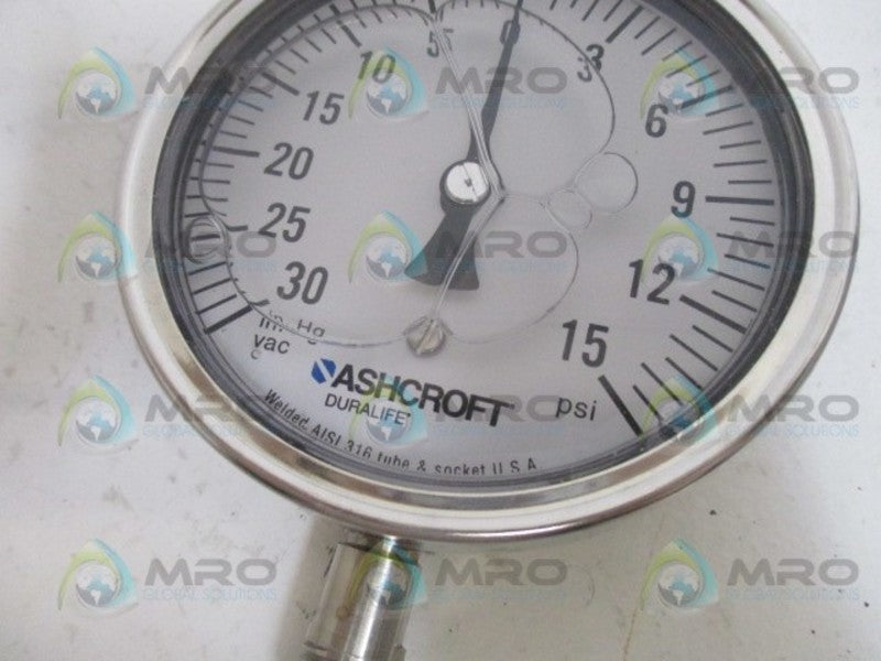 ASHCROFT 35-1009-SWL-02L-30IMV&15#-XGV PRESSURE GAUGE NSMP