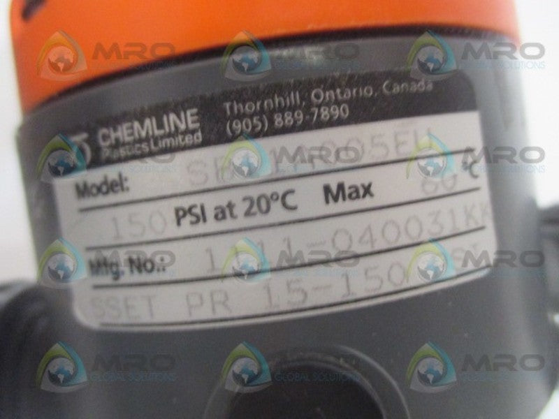 CHEMLINE SB11A005EU RELIEF VALVE 150 PSI NSNP