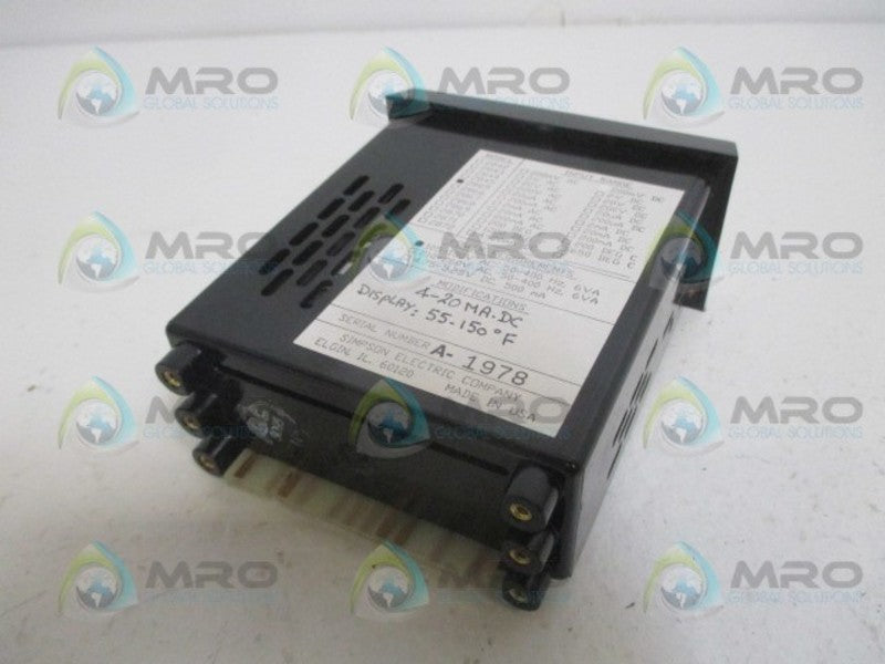 SIMPSON 2865 DIGITAL PANEL METER 55-150 DEGREE F UNMP