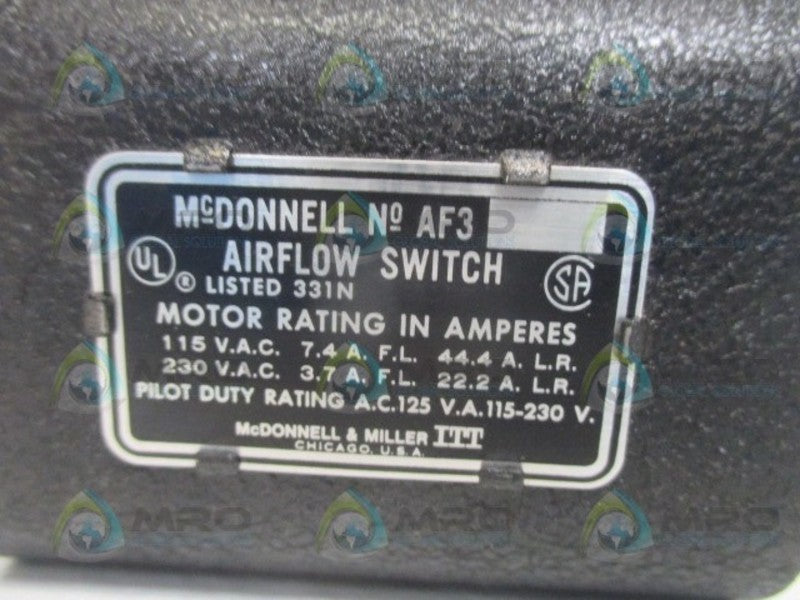MCDONNELL AF-3 AIR FLOW SWITCH UNMP